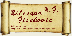 Milisava Fišeković vizit kartica